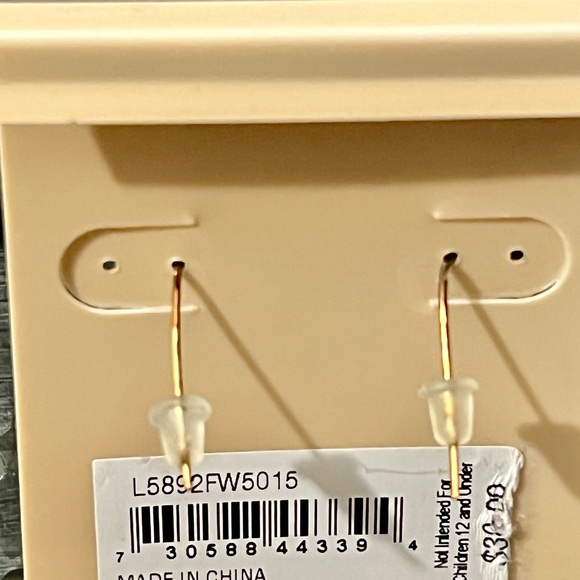 Lauren Ralph Lauren Women’s Textured Metal Hoop Earrings - Picture 13 of 13